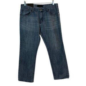 ROK Premium Mens Blue Denim Jeans 38x32 Cotton & Polyester Blend